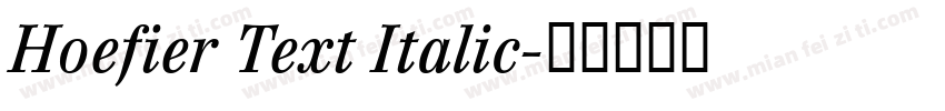 Hoefier Text Italic字体转换